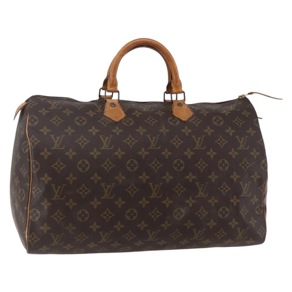 Louis Vuitton Speedy Bandouliere Bag Monogram Canvas Brown Canvas Handbag (Authentic  )