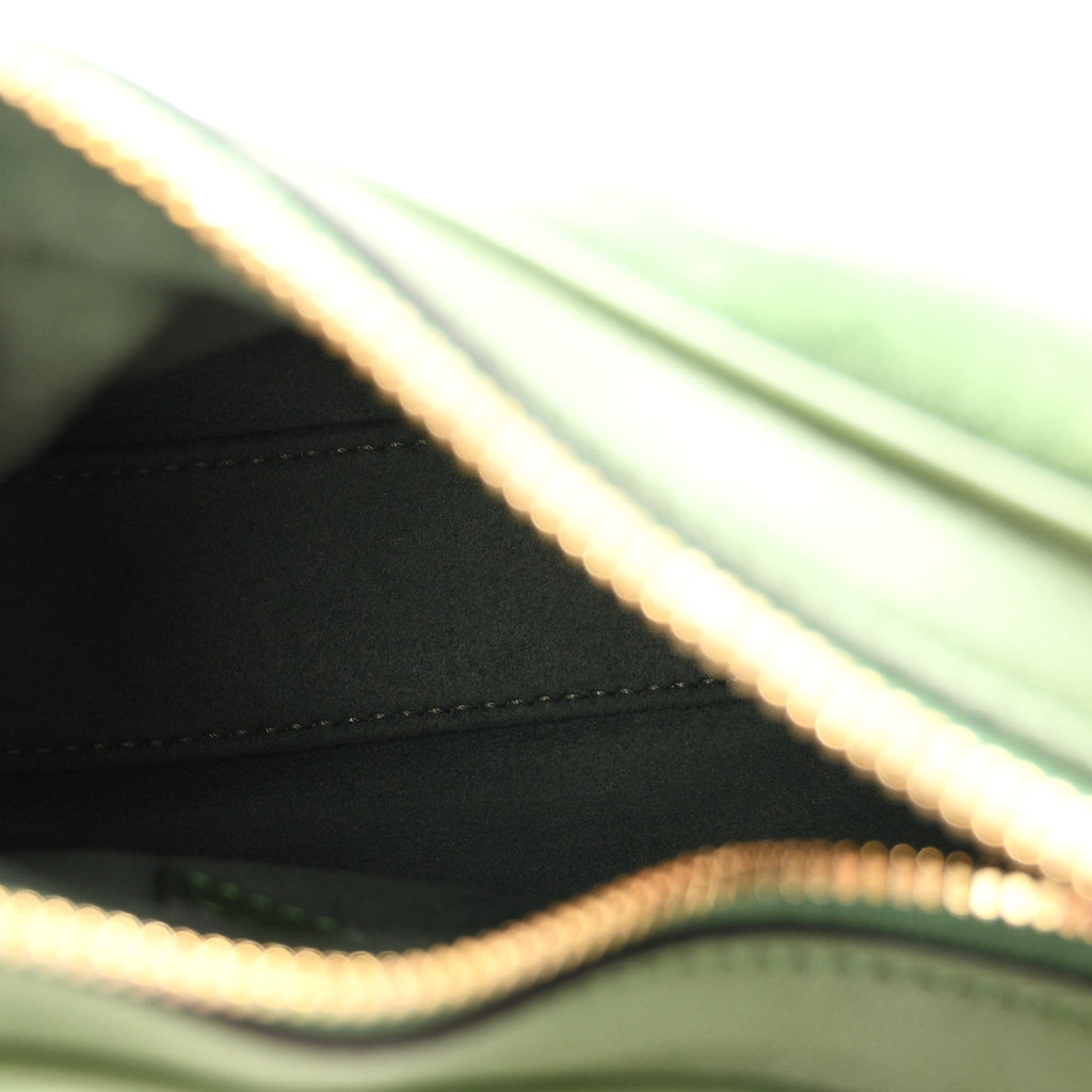 Suede Web Small Attache Shoulder Bag Cactus Green