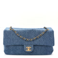 Denim Small Souplissimo Maxi Flap Blue
