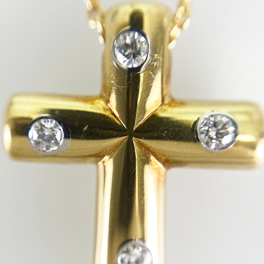 TIFFANY&Co. Dots cross Necklace