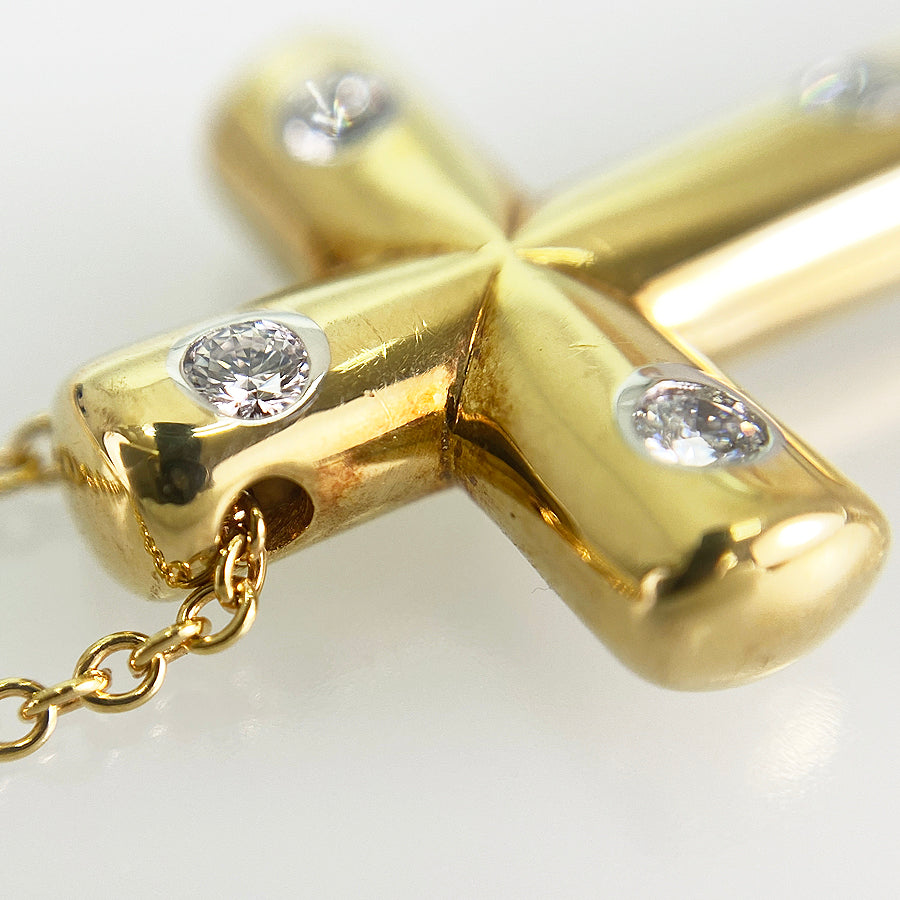 TIFFANY&Co. Dots cross Necklace