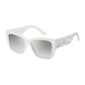 Marc Jacobs Sunglasses Square Full Rim, White Grey Frame and Grey Mirror Gradient Silver Lens MARC695/S0HYMIC