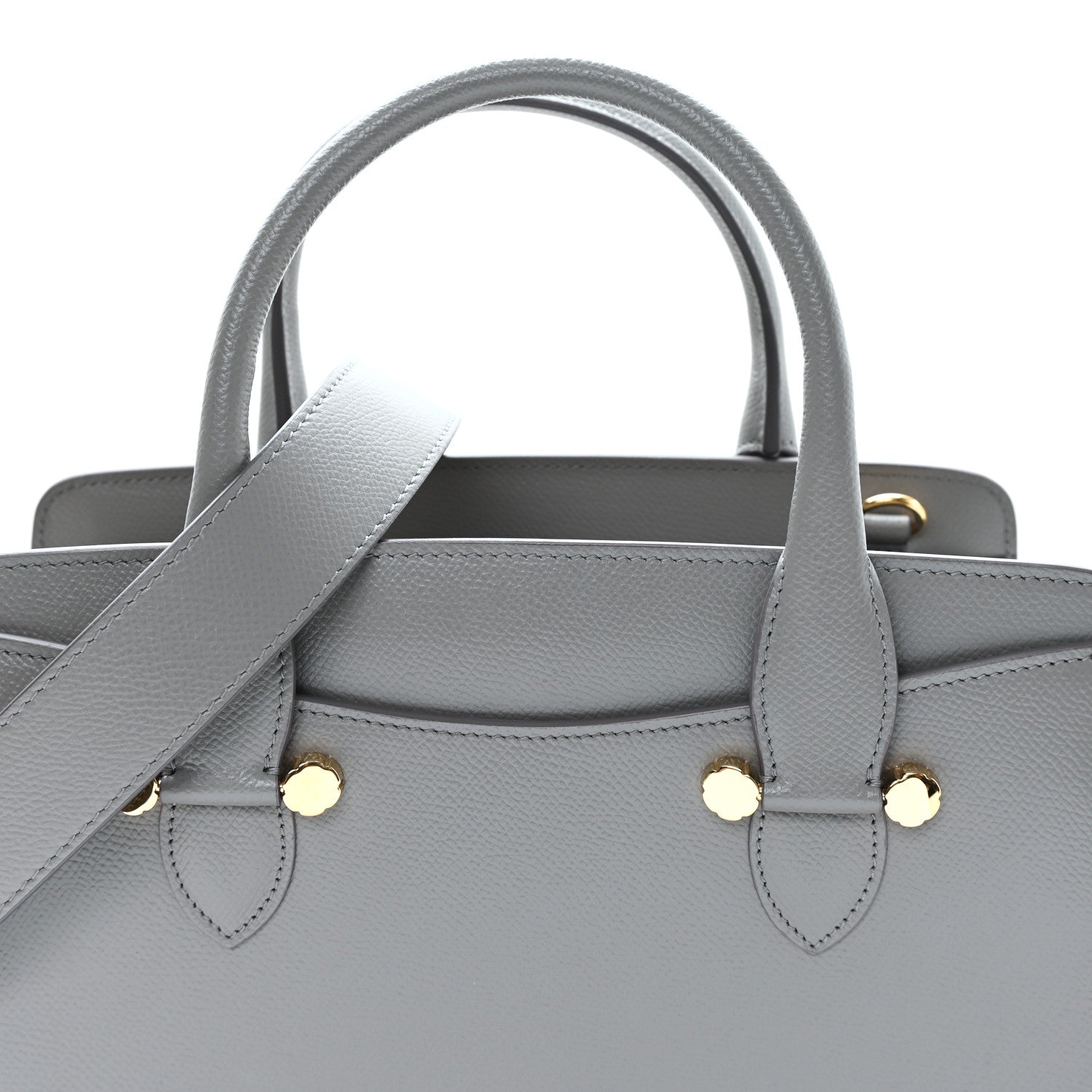 Hammered Calfskin Today Satchel Grey