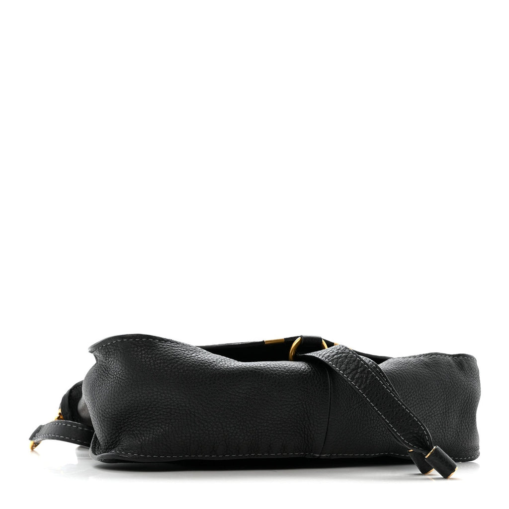 Calfskin Medium Marcie Satchel Black