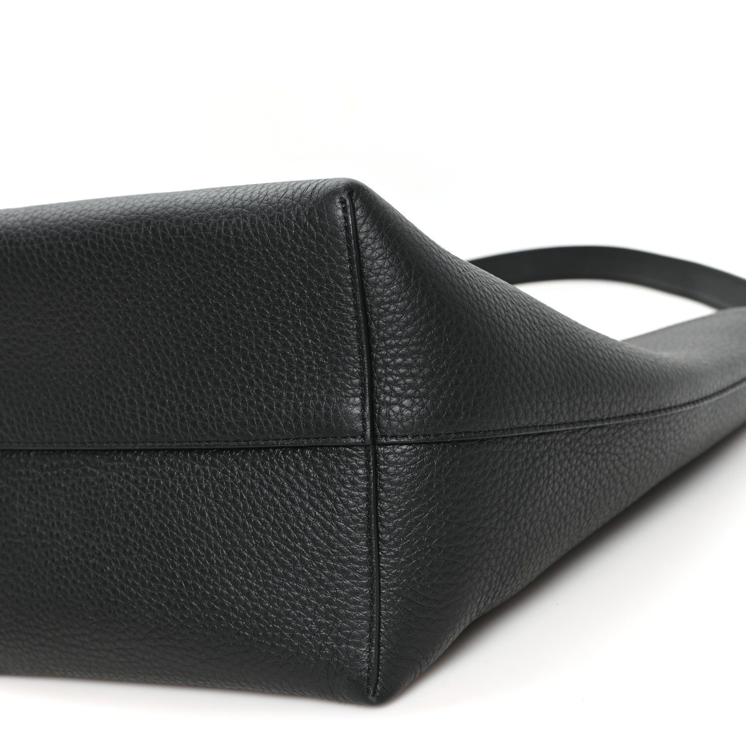 Grained Calfskin Medium N/S Park Tote Black