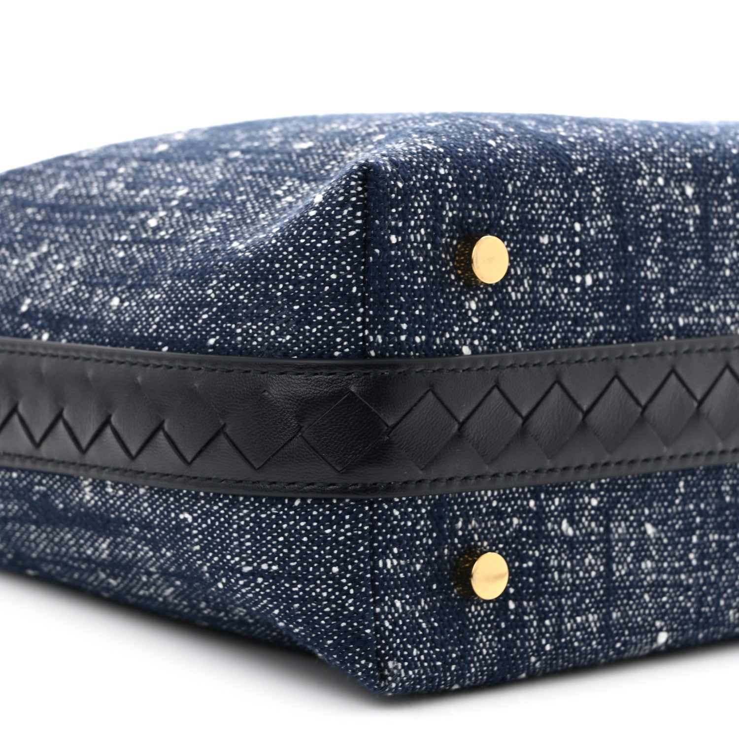 Denim Boucle Wallace Shoulder Bag Navy White Space