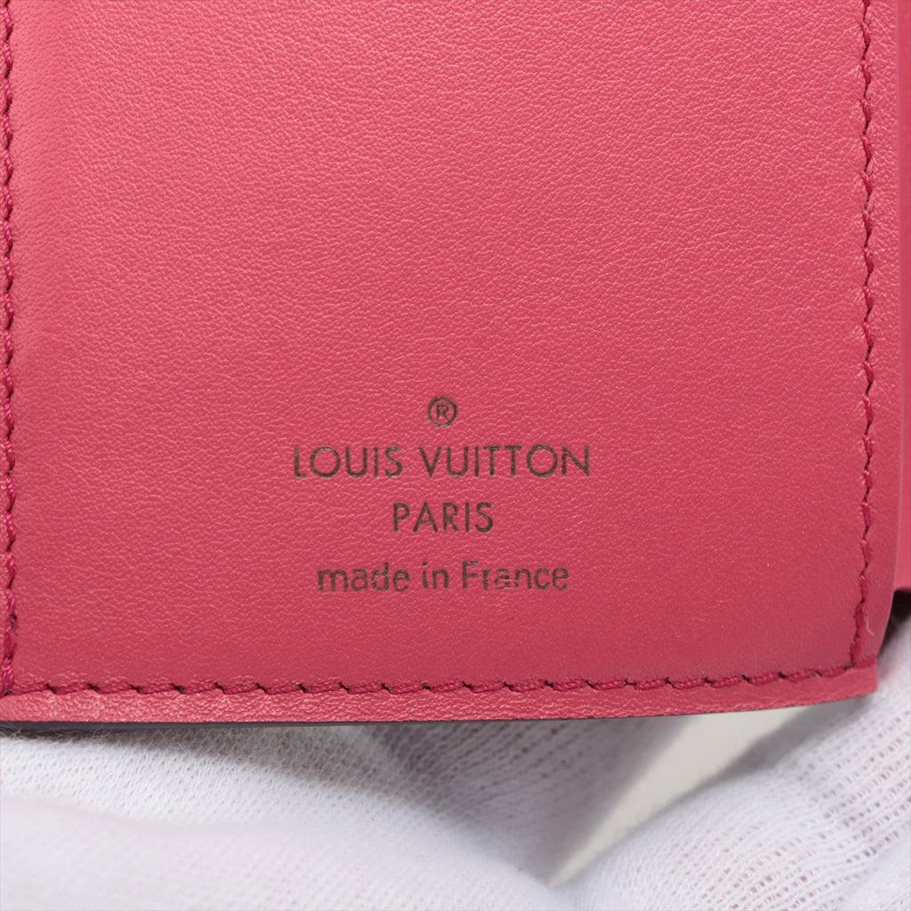 Louis Vuitton Noir Rose Cuir Taurillon Capucines Compact Wallet [Clearance Sale]
