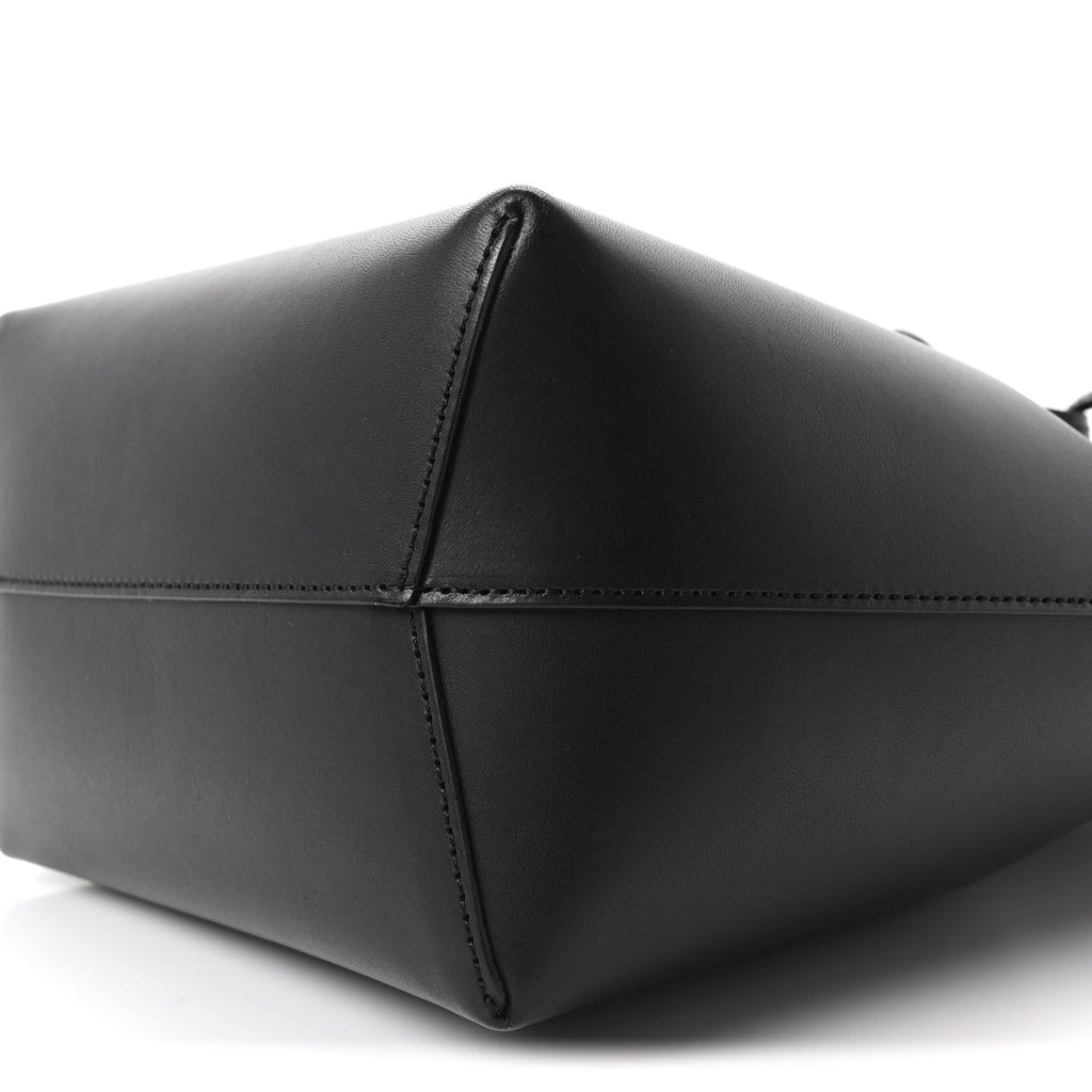 Calfskin Mini Bucket Bag Black Royal Blu