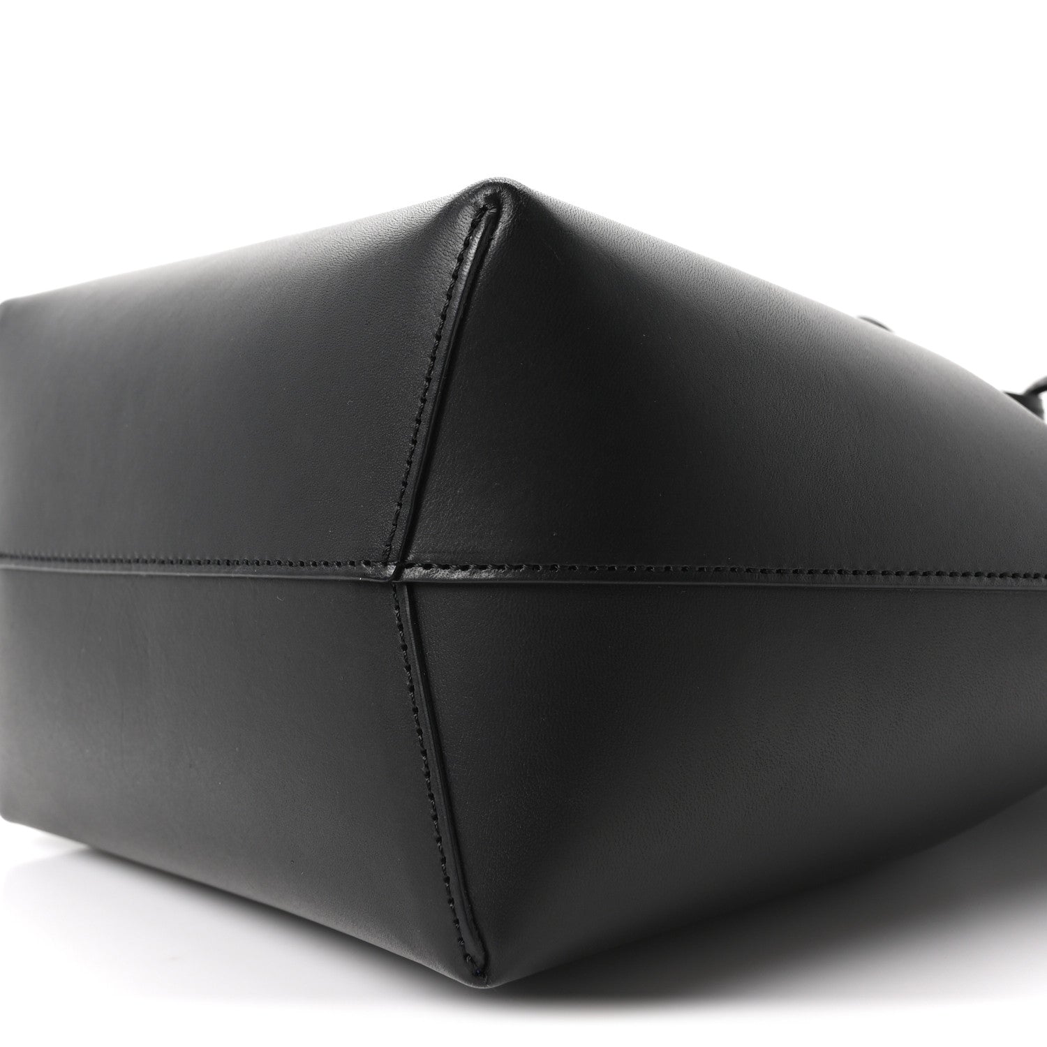 Calfskin Mini Bucket Bag Black Royal Blu