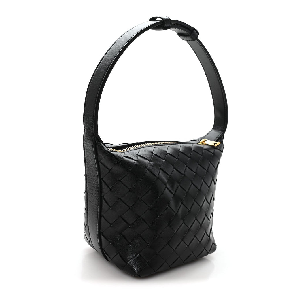 Calfskin Nappa Intrecciato Candy Wallace Black