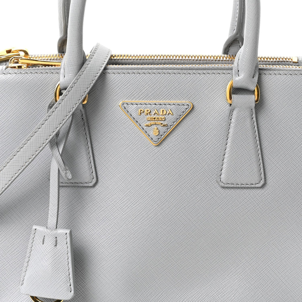 Saffiano Lux Small Galleria Double Zip Tote Granito