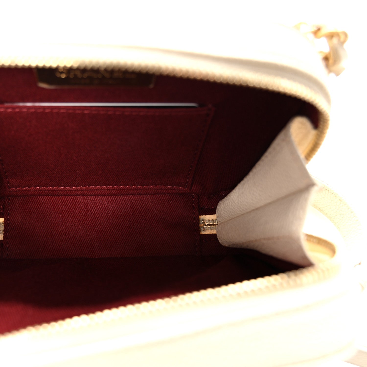 Caviar Quilted Flap Waist Bag White