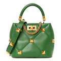 Nappa Small Roman Stud The Handle Bag Gea Green