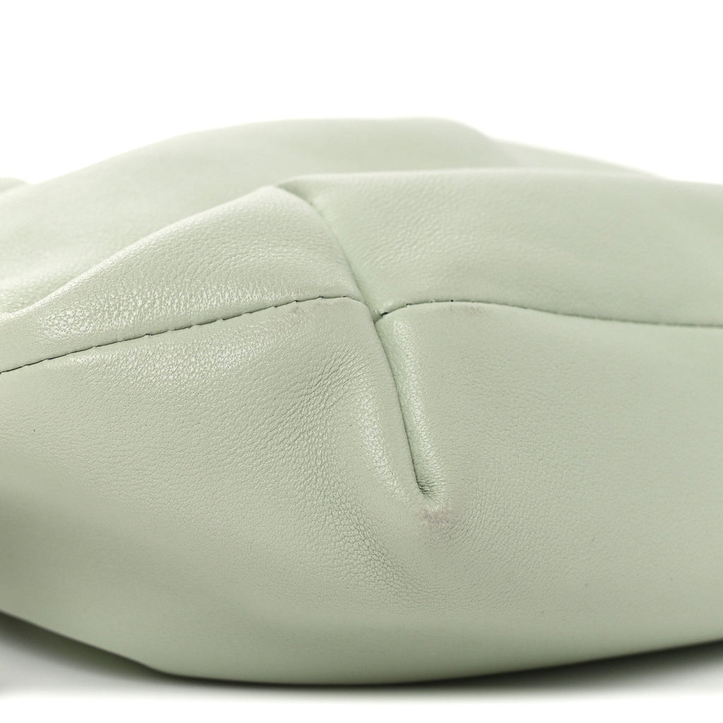 Mellow Nappa Donut Chain Mini Flamenco Knot Clutch Spring Jade