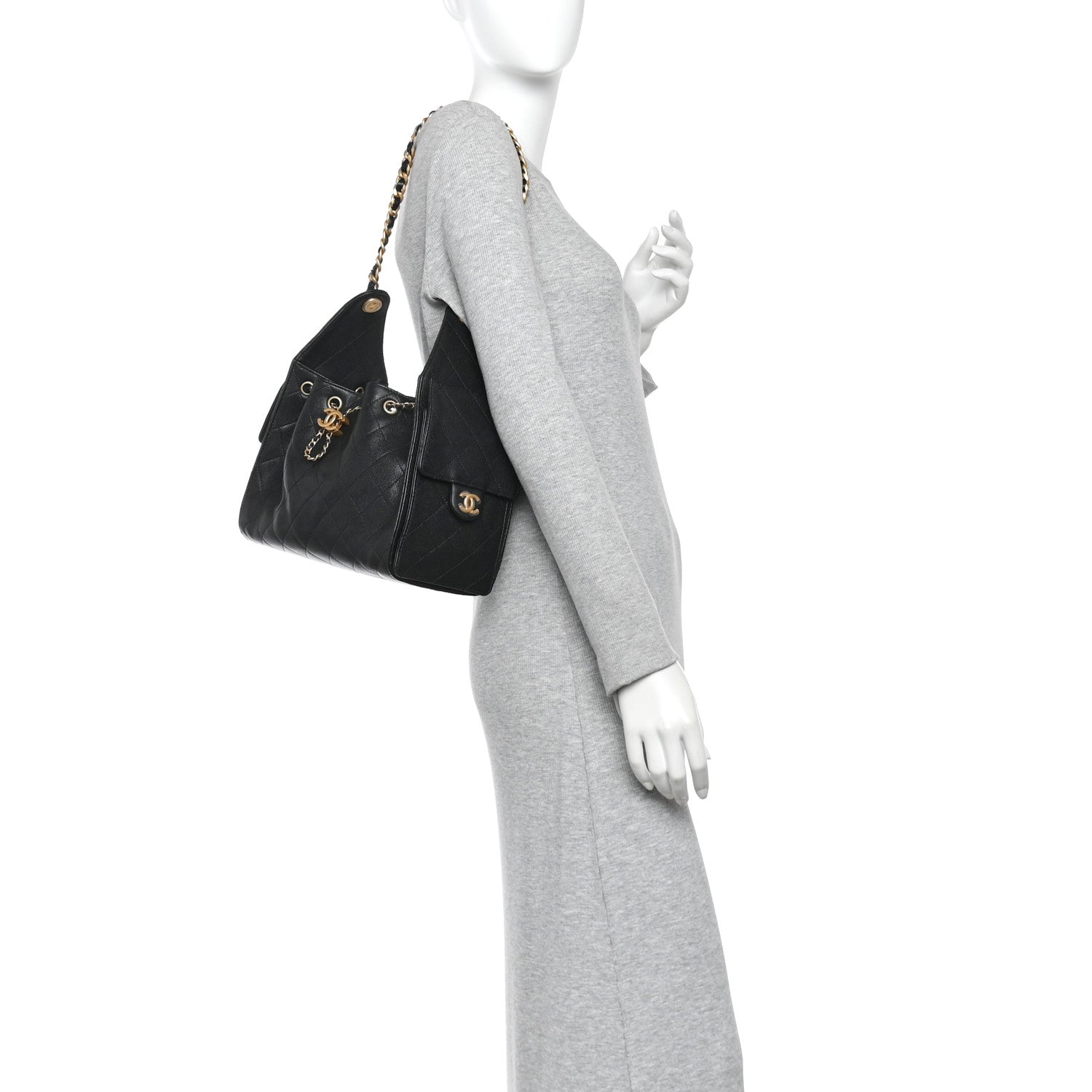Caviar Quilted Small Chanel 25 Handbag Black
