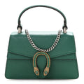 Dollar Calfskin Crystal Mini Dionysus Top Handle Bag Emerald