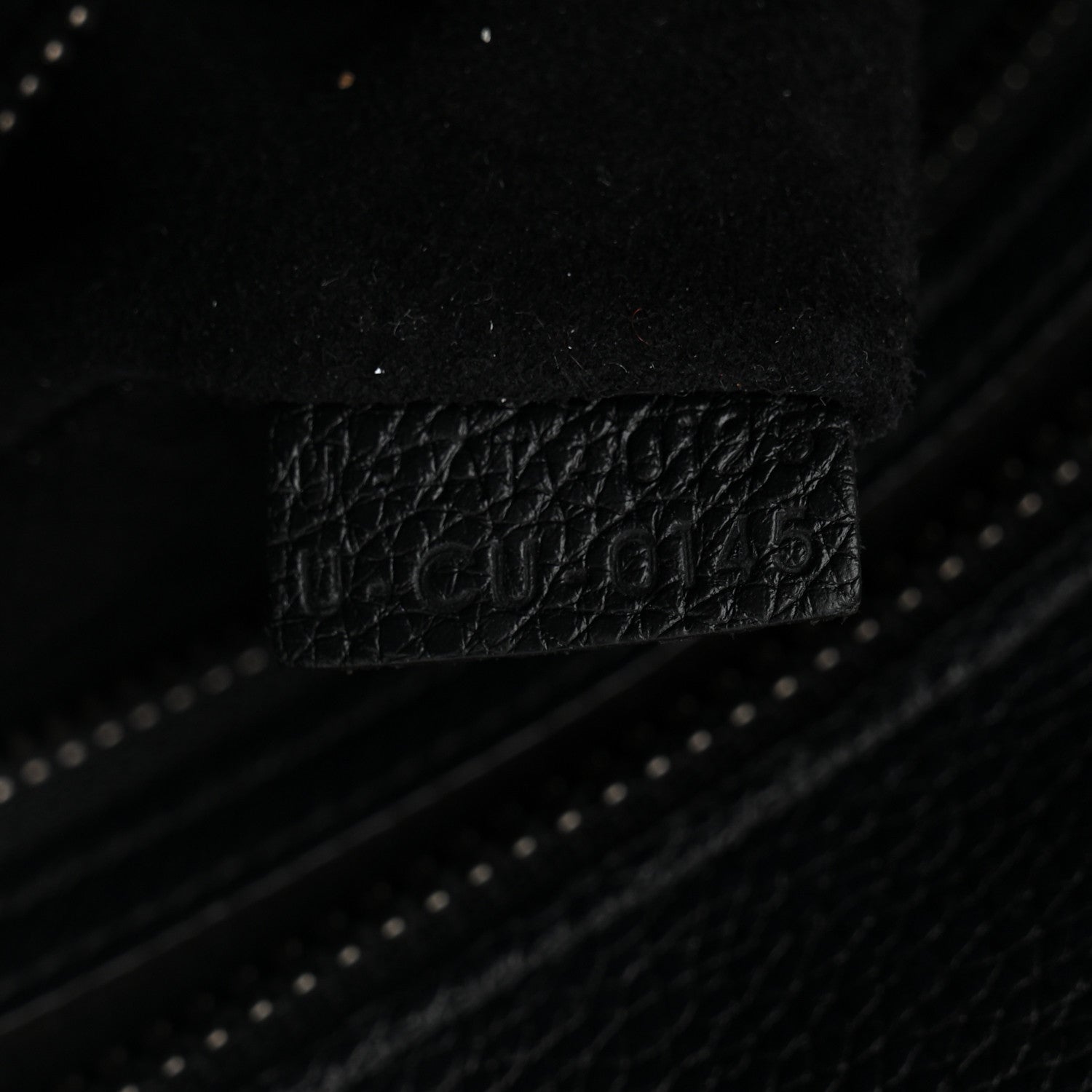 Drummed Calfskin Micro Luggage Black