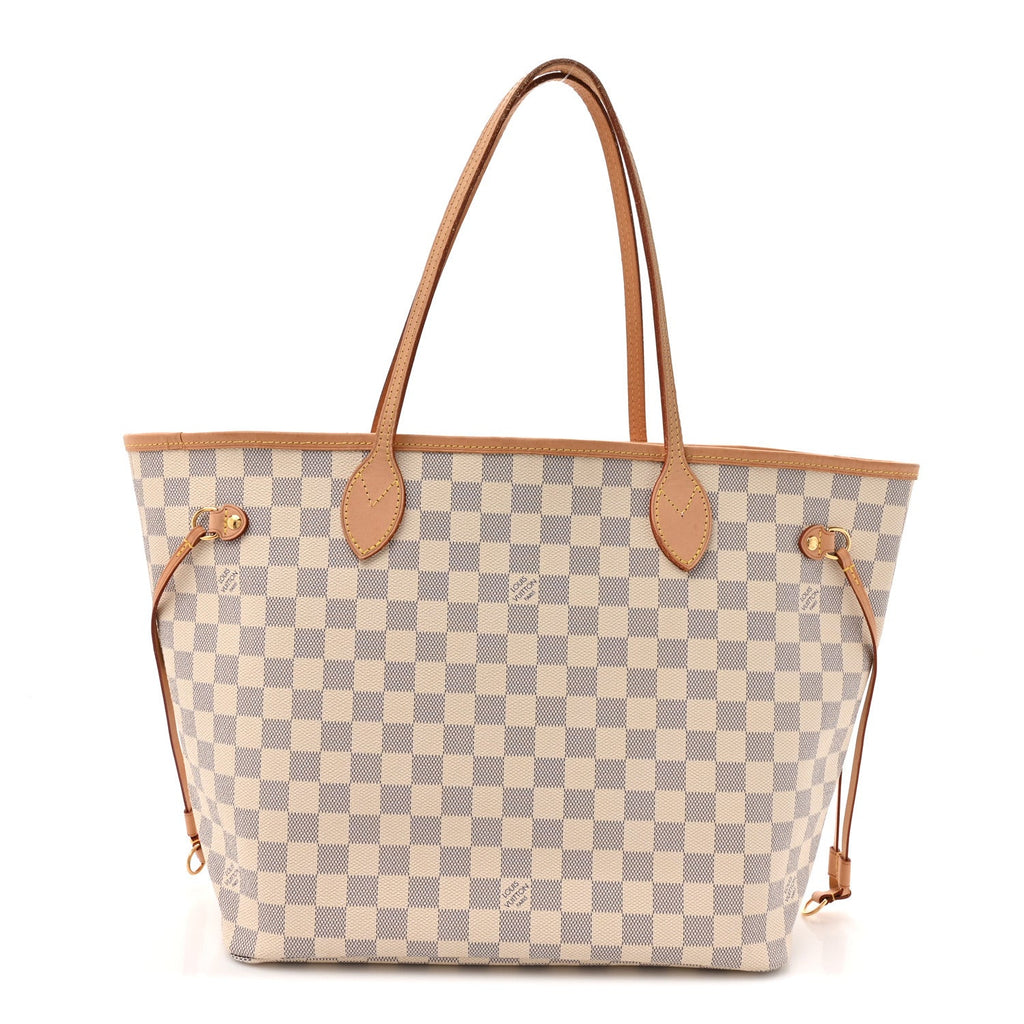 Damier Azur Neo Neverfull MM Rose Ballerine