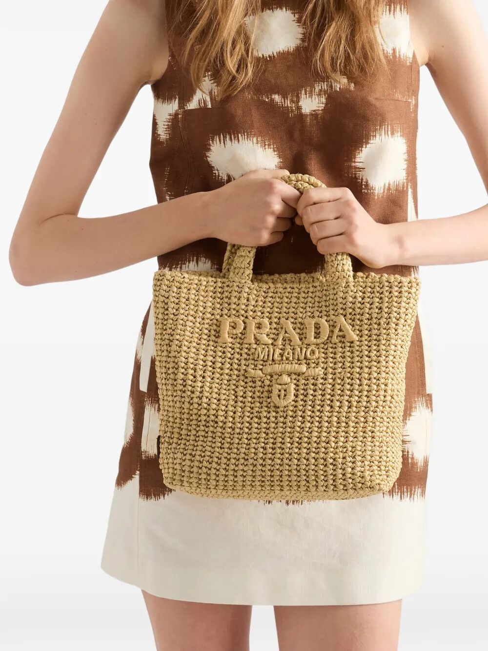 Prada Women Small Crochet Tote Bag