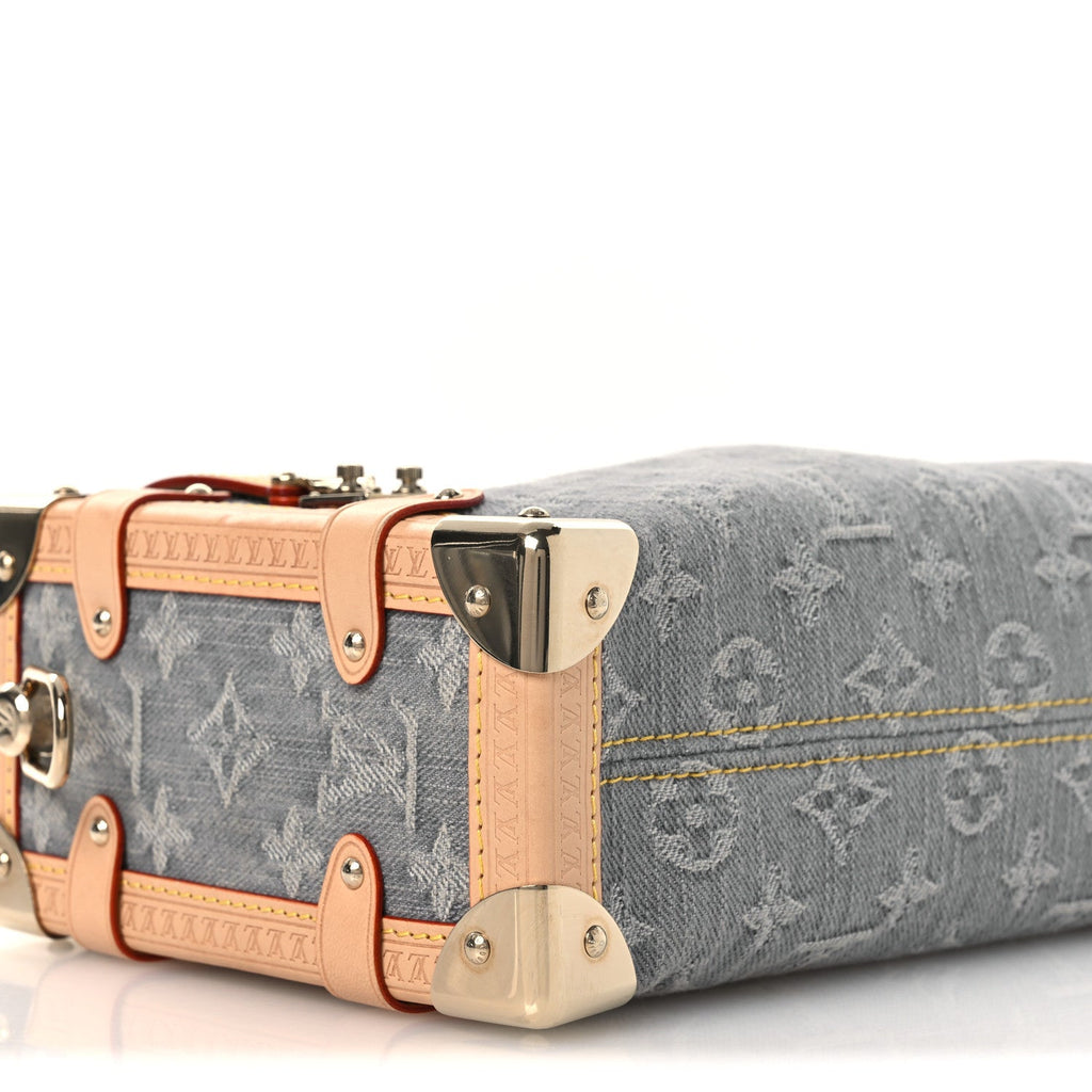 Monogram Denim Side Trunk MM Washed Gray