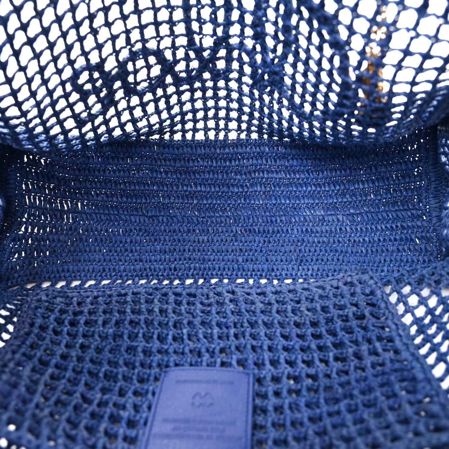 Raffia Summer Banana East West Tote Ashes Blue
