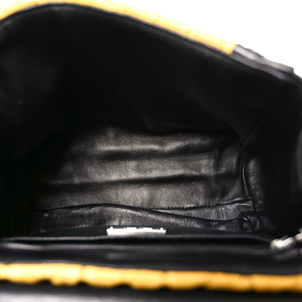Nappa Matelasse Top Handle Bag Black Soleil
