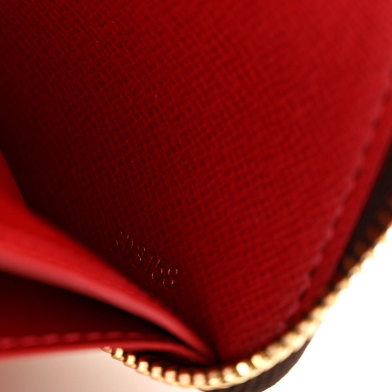 Damier Ebene Clemence Wallet Cherry