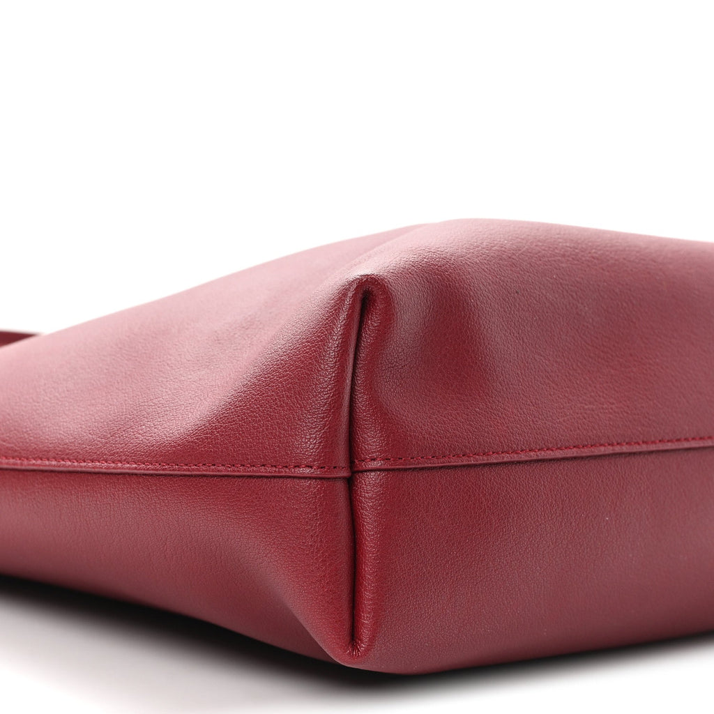 Calfskin Medium Shopping Tote Bordeaux