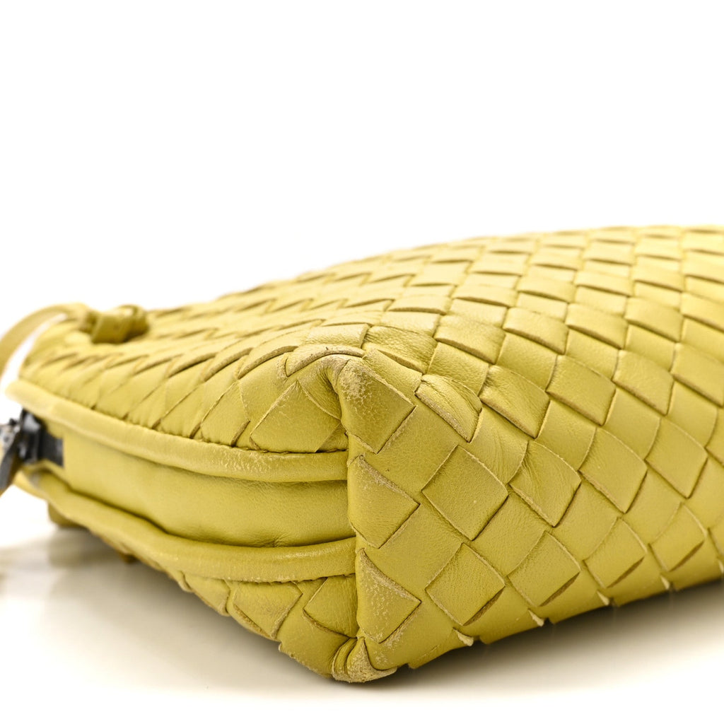 Nappa Intrecciato Nodini Crossbody Messenger Green