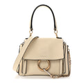 Calfskin Mini Faye Day Shoulder Bag Off White