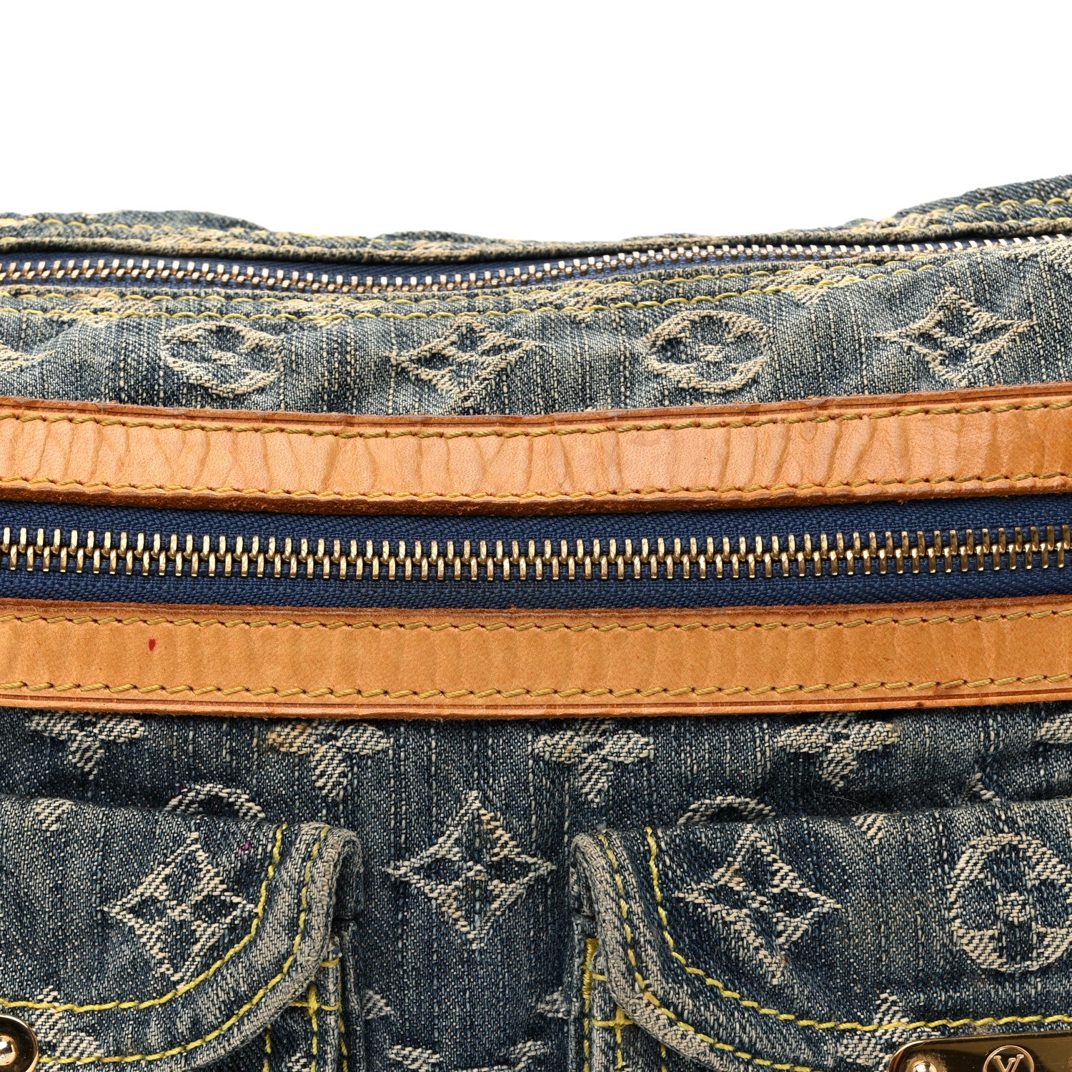 Monogram Denim Baggy PM Blue