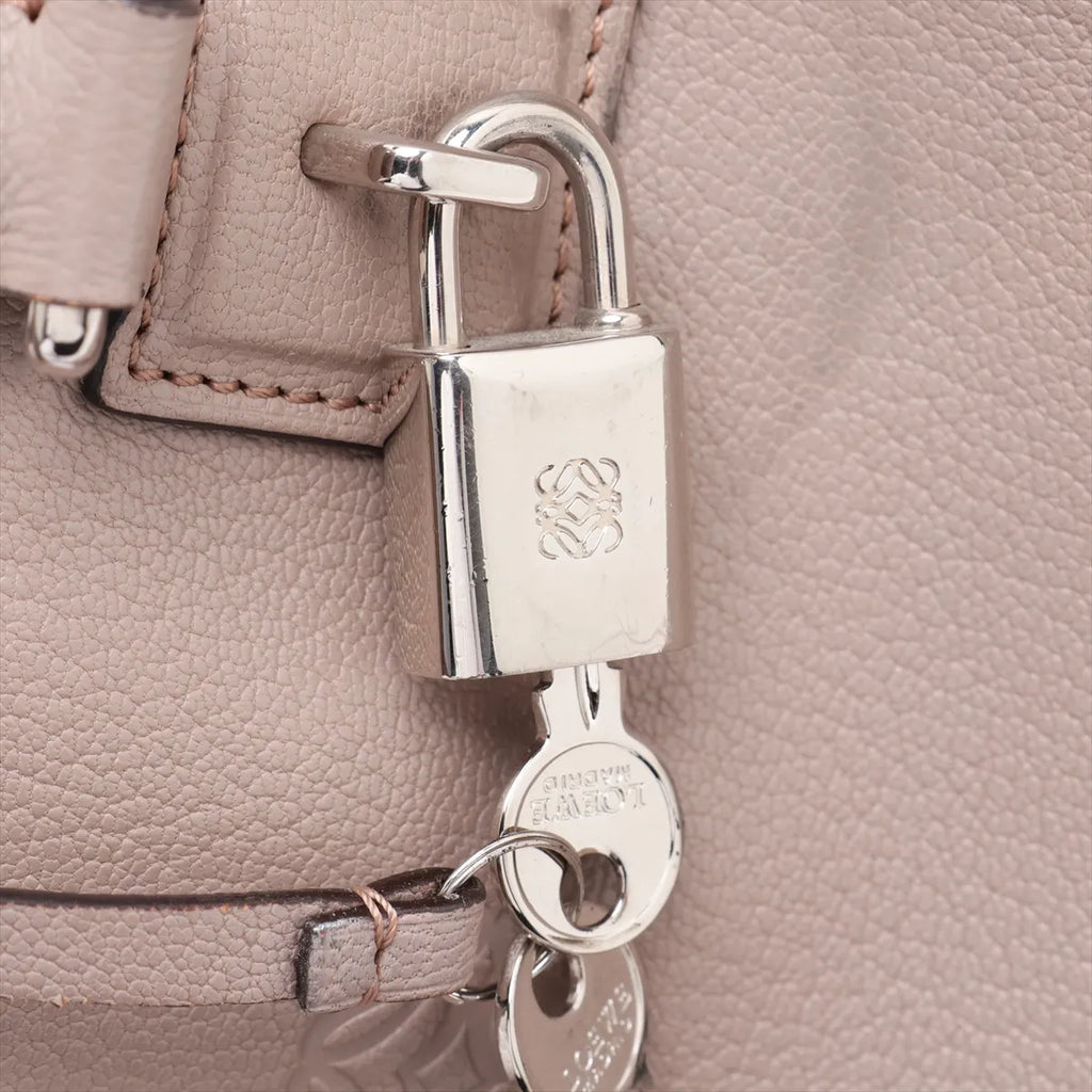 Loewe Amazona 28 Leather Handbag Beige