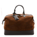 Suede Jumbo GG Debossed Textured Dollar Calfskin Savoy Travel Bag Wood Brown Chocolate
