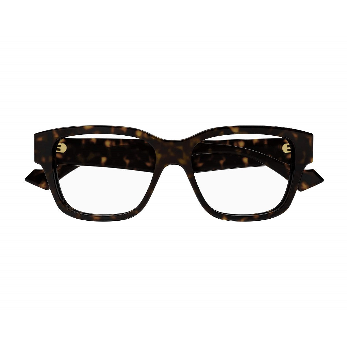 Gucci Eyeglasses Square Full Rim, Shiny Black Frame and Clear Demo Lenses Lens GG1428O004