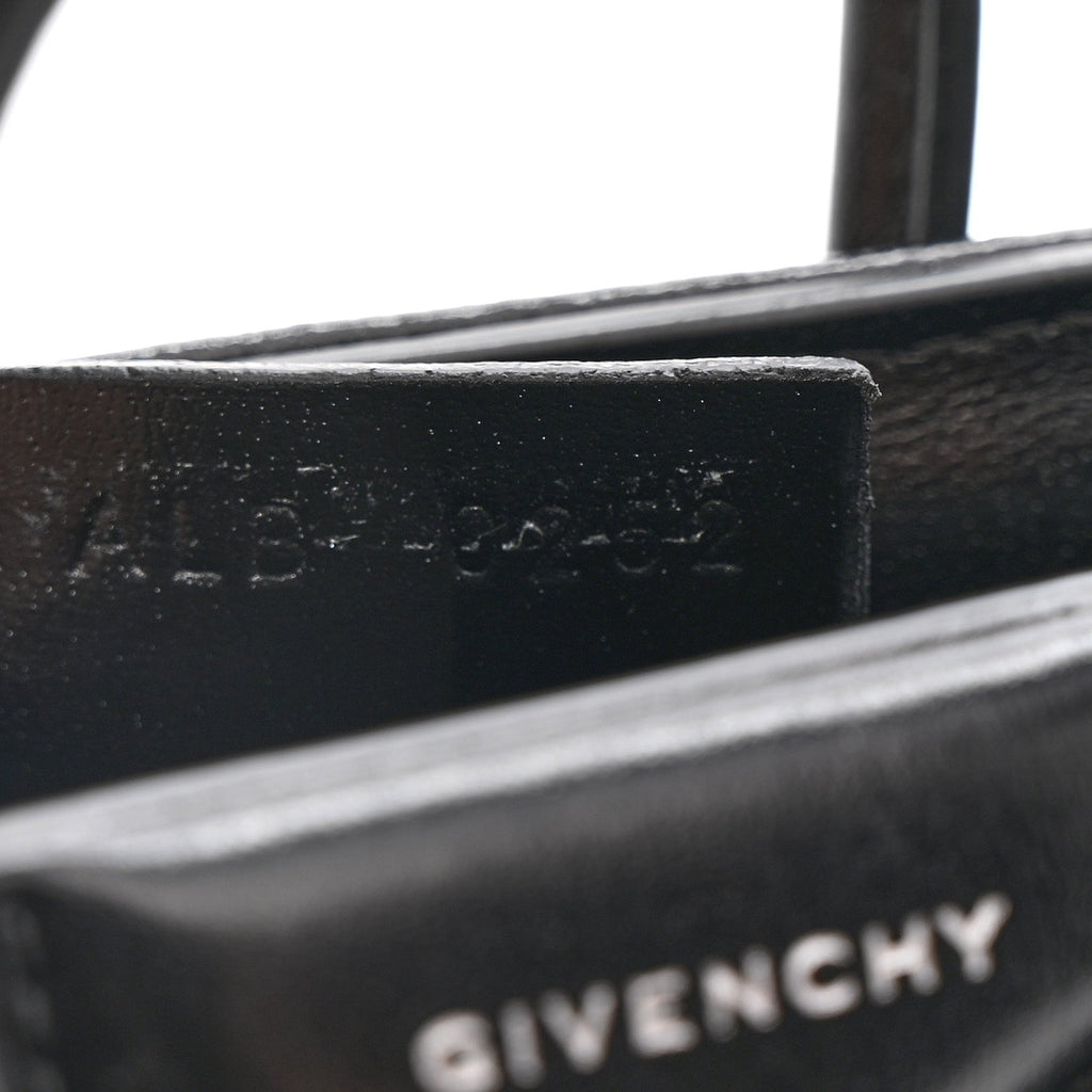 Shiny Lord Calfskin Micro Antigona Black
