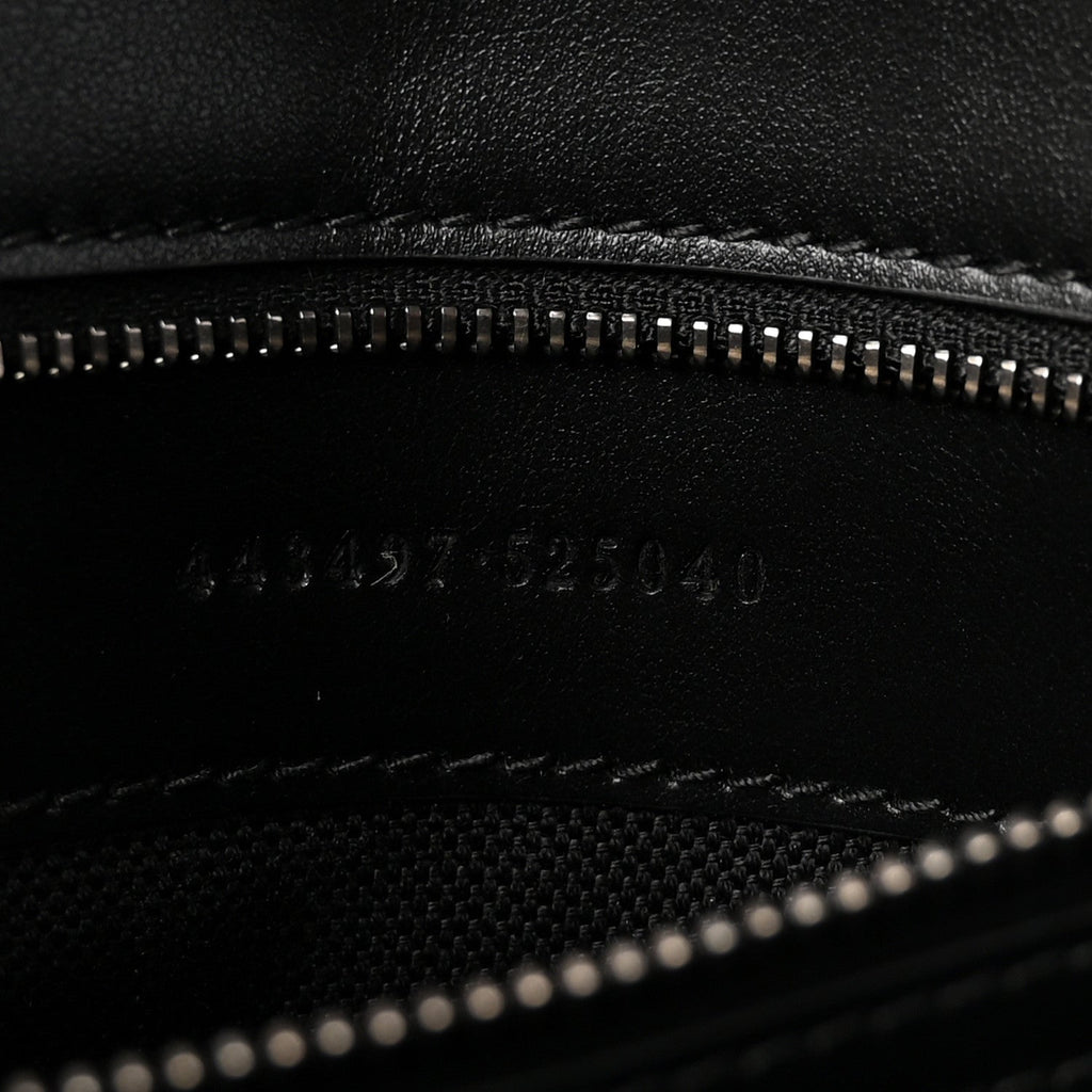 Calfskin Matelasse Monochrome Small GG Marmont Shoulder Bag Black
