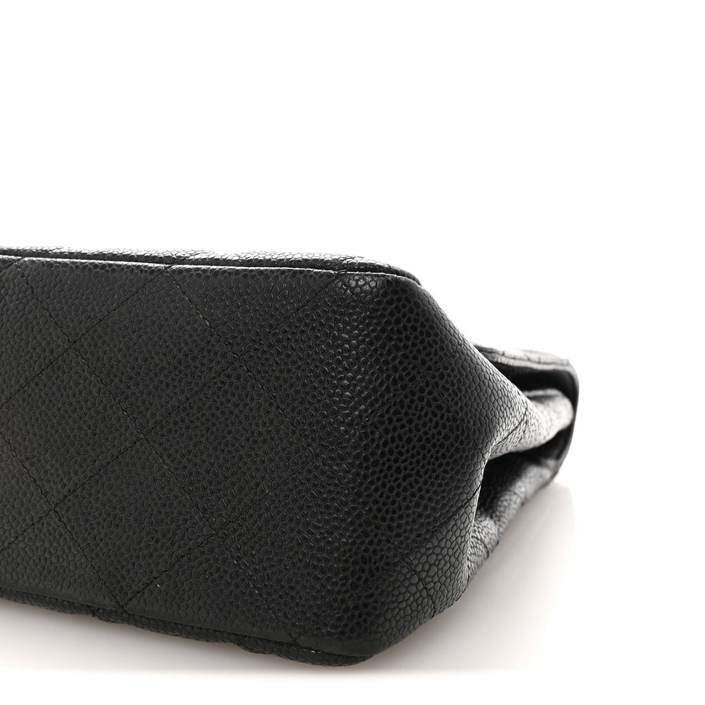 Caviar Quilted Jumbo Single Flap Black