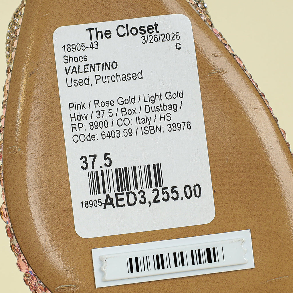 Valentino Bicolor VLogo Signature Embellished Slingback Pumps 37.5