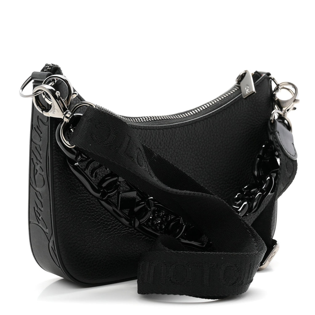 Calfskin Mini Loubila Chain Shoulder Bag Black