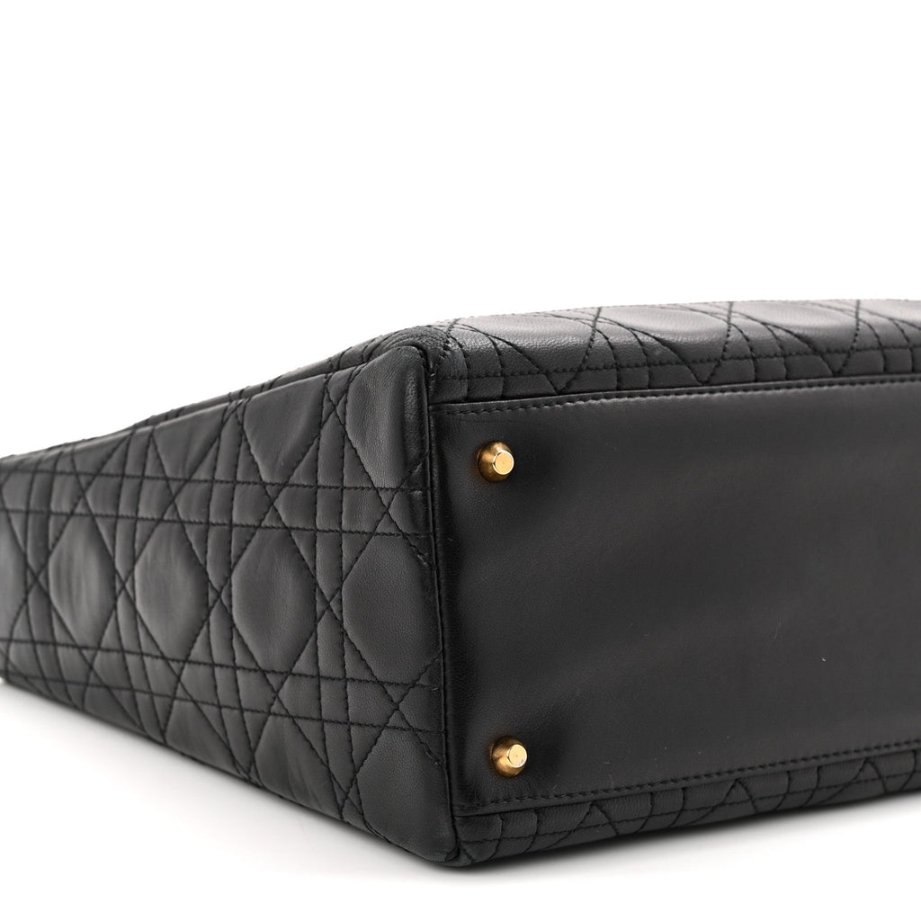 Lambskin Cannage Medium Lady Dior Black
