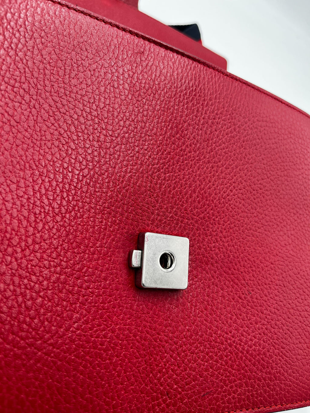 Gucci Dionysus Bamboo Top Handle Bag Leather Red Leather Handbag (Authentic  )