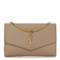 Grain De Poudre Monogram Uptown Chain Wallet Dark Beige