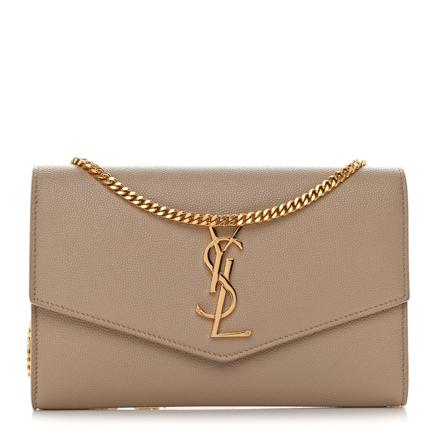 Grain De Poudre Monogram Uptown Chain Wallet Dark Beige