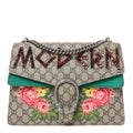 GG Supreme Monogram Embroidered Medium Dionysus Shoulder Bag Emerald