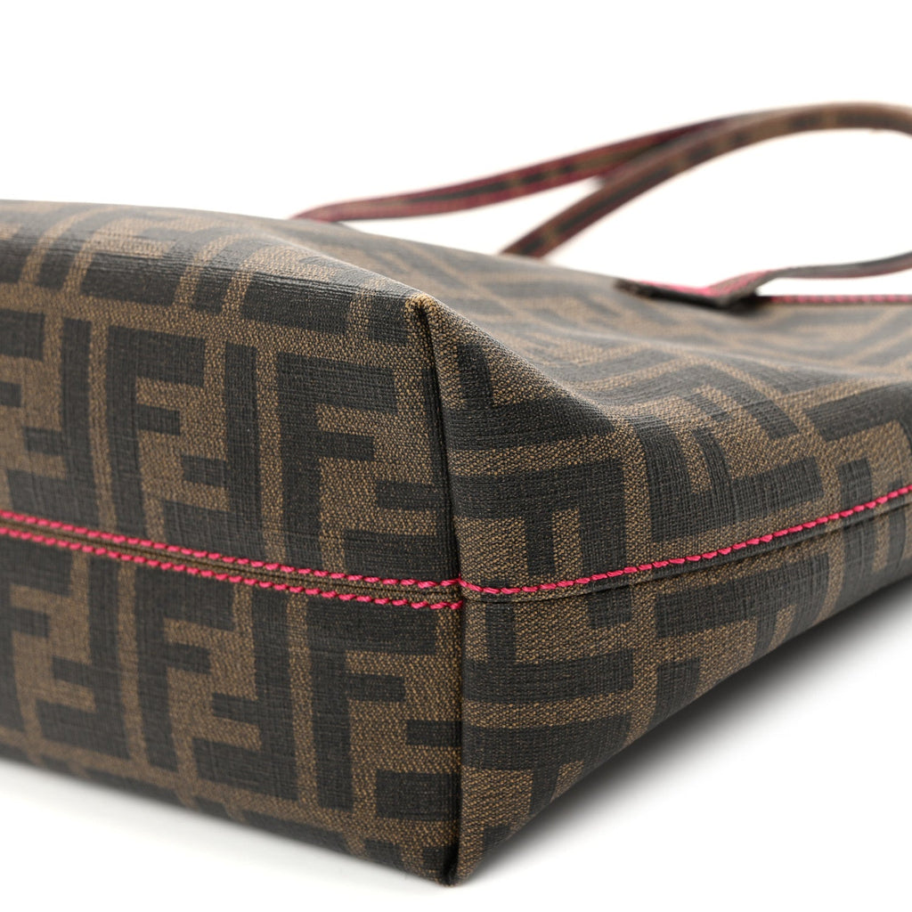 Zucca Spalmati Vitello FF Mini Roll Tote Tobacco Pink