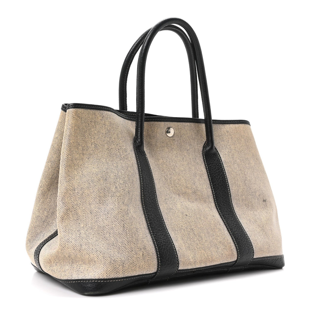 Toile H Buffle Skipper Garden Party 36 MM Tote Black