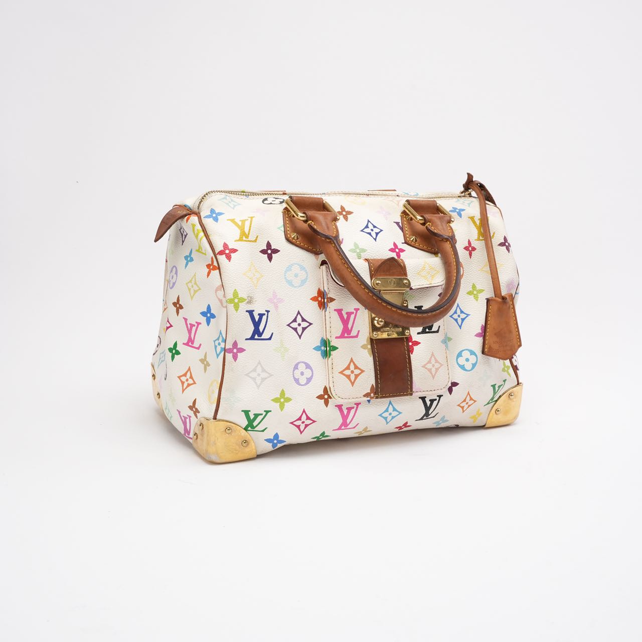 Louis Vuitton Vintage White Murakami Speedy 30 Bag 2005
