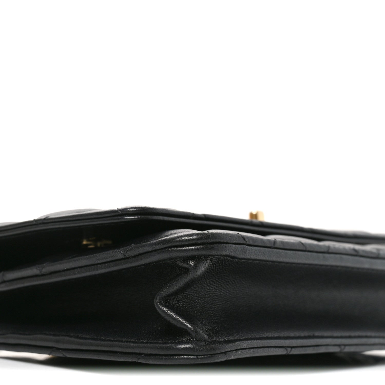 Lambskin Quilted Sweet Camellia Wallet on Chain WOC Black