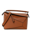 Calfskin Small Puzzle Edge Bag Tan