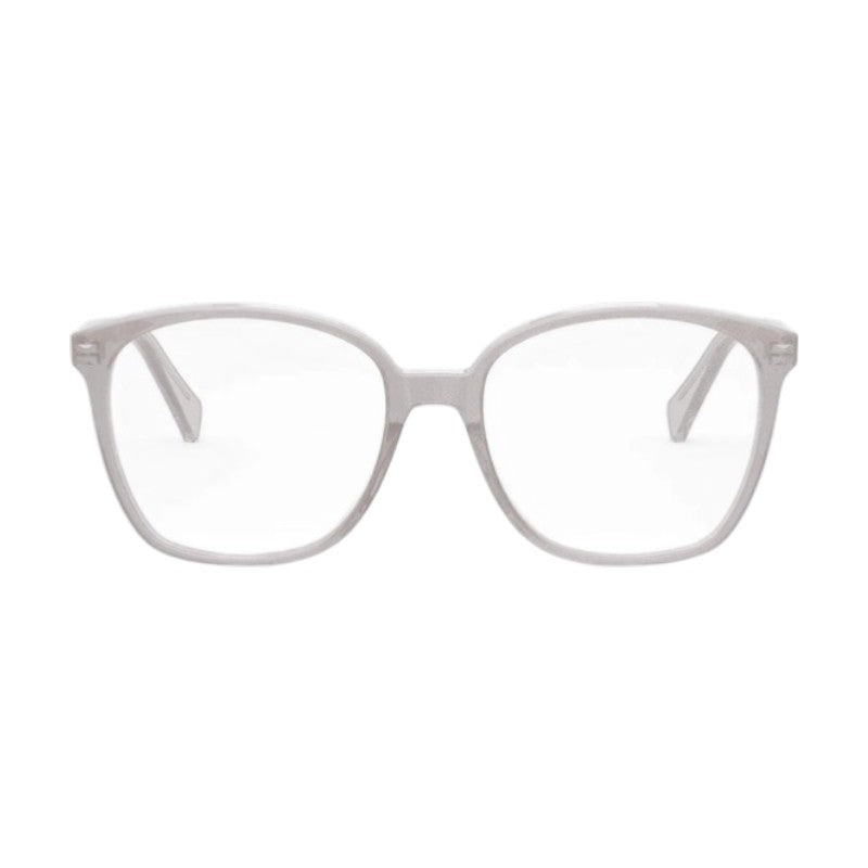 Celine Eyeglasses Geometric Full Rim, Transparent Grey Frame and Clear Demo Lens Lens CL50115I020